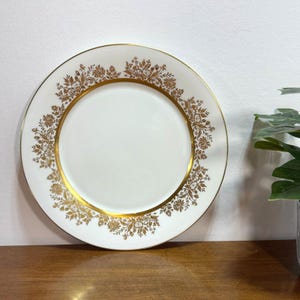 2 platos llanos Oxford vintage de porcelana china Lenox Golden Dawn en color dorado fabricados en EE. UU.