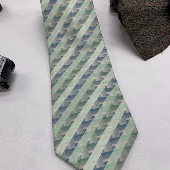 4 Vintage Men's Neckties Silk Robert Stewart Van … - image 5