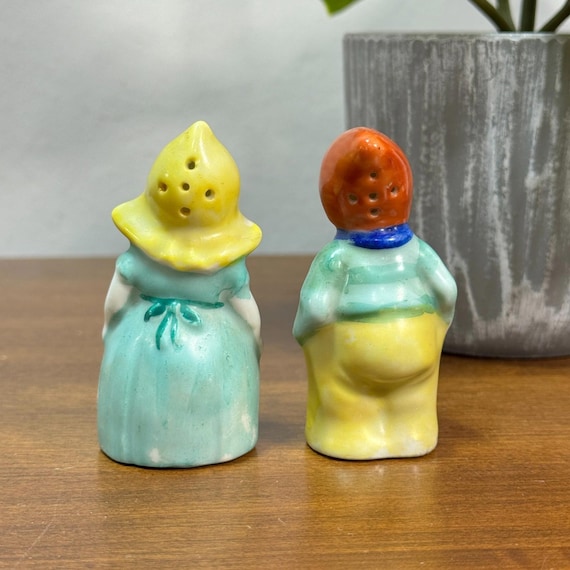 日本製 ヴィンテージ 女性人形 ソルト＆ペッパー 2点セット 陶器