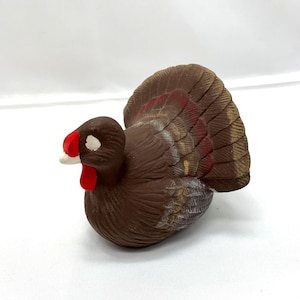 Small Turkey Figurine Ceramic Thanksgiving Decoration Bird Decor