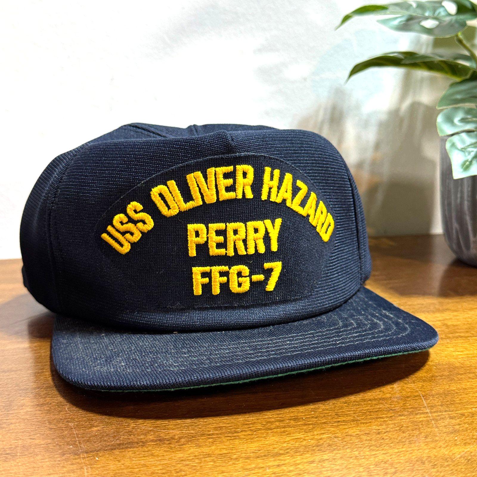 Vintage USS Oliver Hazard Perry Hat Cap Baseball Snapback Black
