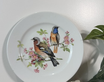 Schumann Arzberg Bavaria Golden Crown E&R 1886 Birds Floral Plate