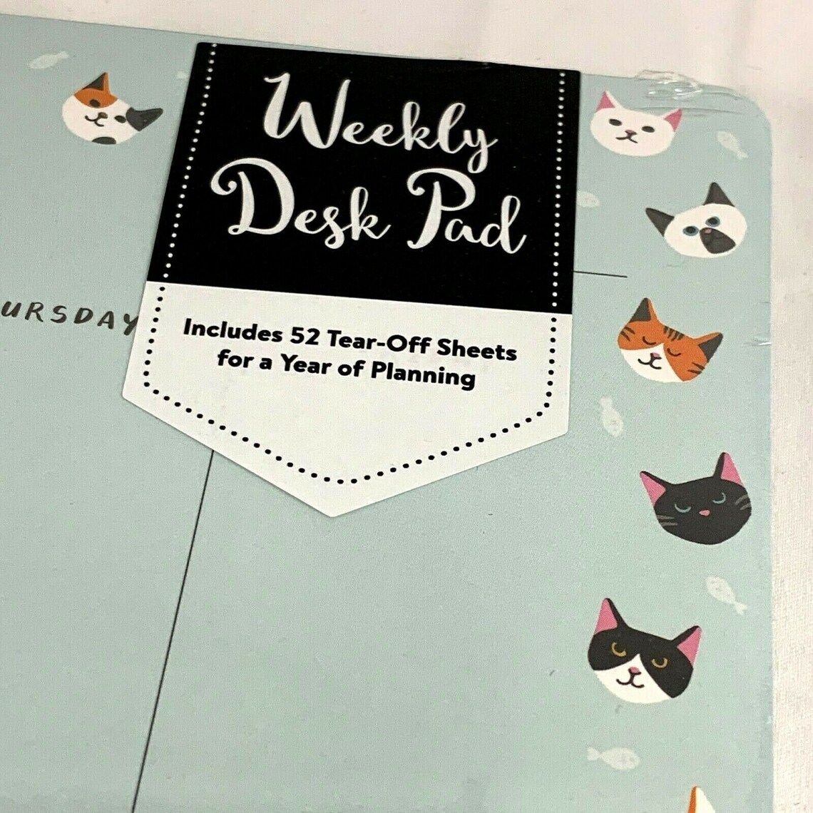 Weekly Desk Pad 52 Sheets Kitty Cats Daily 7x10 Calendar Etsy