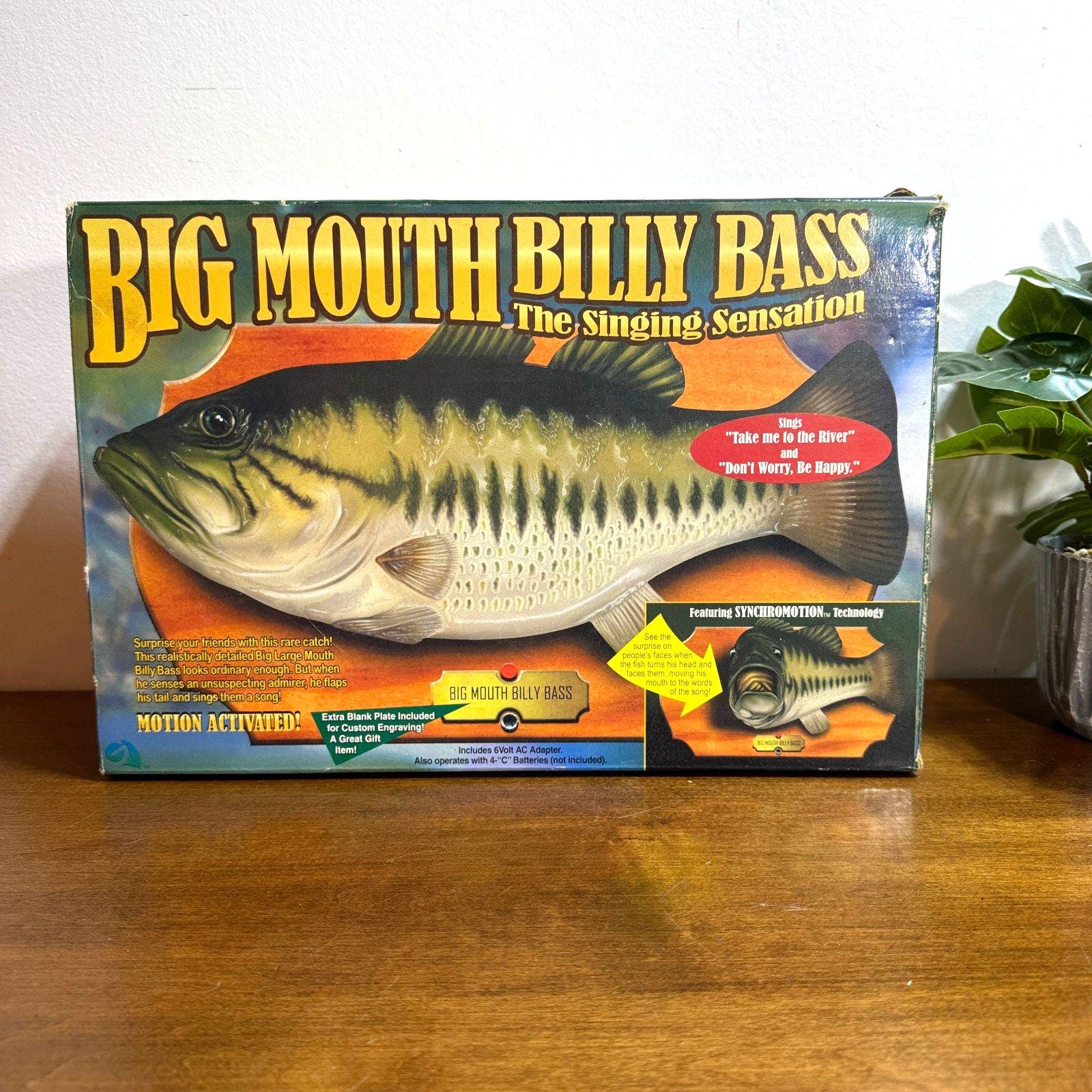 Vintage 1998 Big Mouth Billy Bass Singing Don't Worry Be Happy in