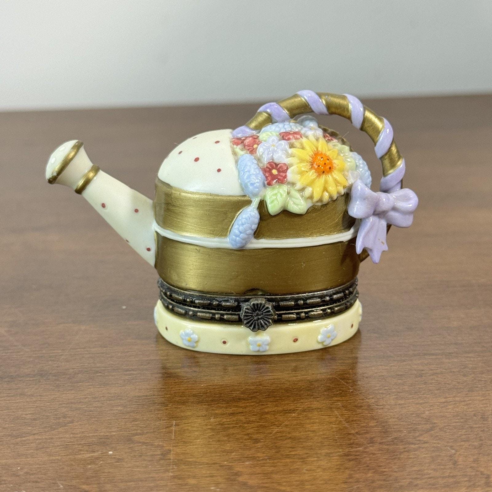 National Home Gardening Club Collection Watering Can Trinket Box