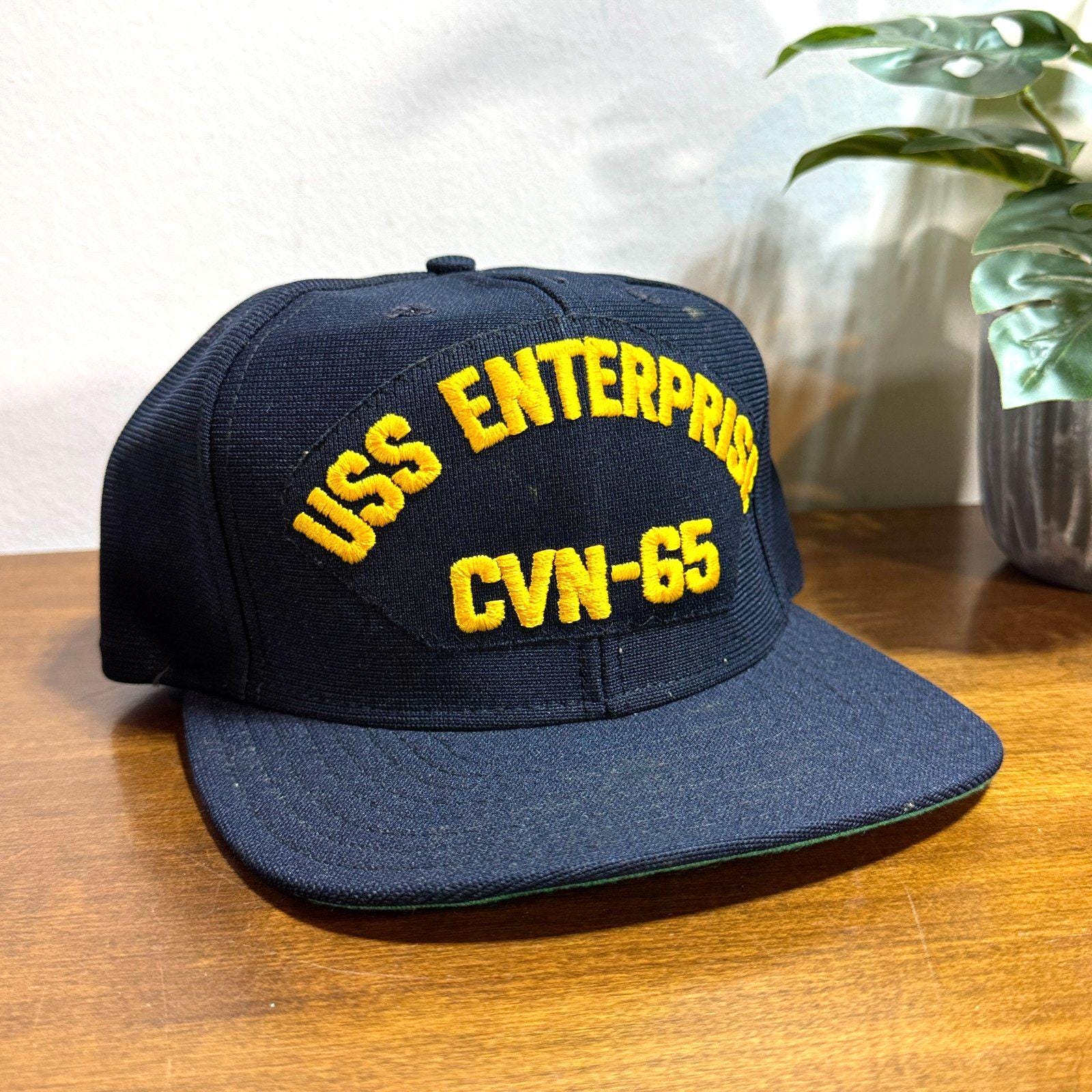 ヴィンテージ USS エンタープライズ CVN-65 帽子 キャップ ベース