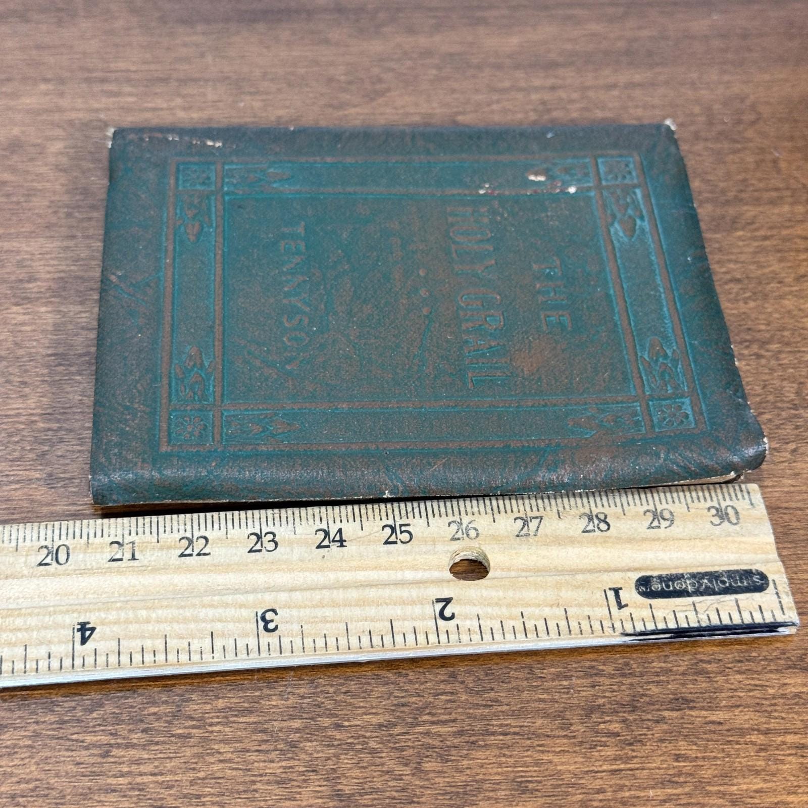 Antique Little Leather Library Book the Holy Grail Alfred Tennyson