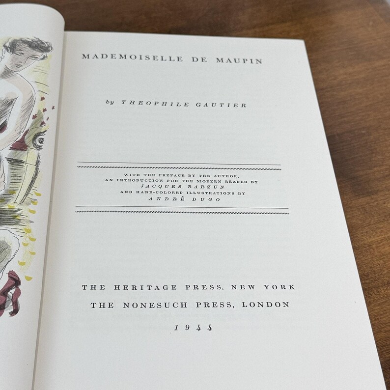 Mademoiselle de Maupin Theophile Gautier Heritage Nonesuch Press 1944 image 4
