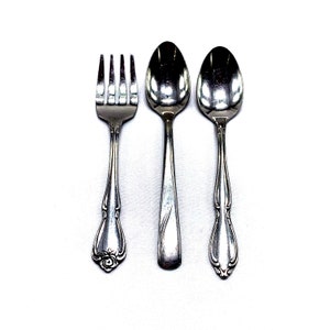 Oneida 1881 Rogers Stainless Steel Flatware Set Spoon Fork Children&#39;s Size