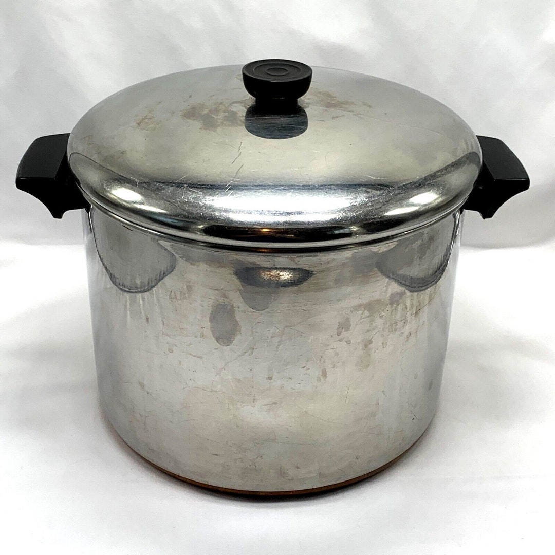 1801 Revere Ware Stock Pot With Lid Copper Clad Dutch Oven 10 - Etsy