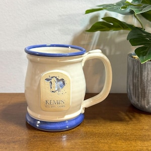 Caneca de café vintage Kemps Dairy, cerâmica de grés It&#39;s The Cows, 2002