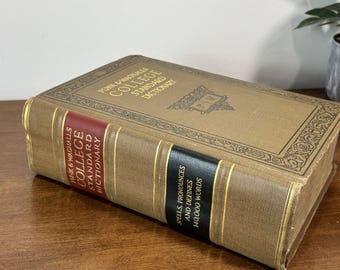 Vintage 1922 Funk & Wagnalls College Standard Dictionary English Language