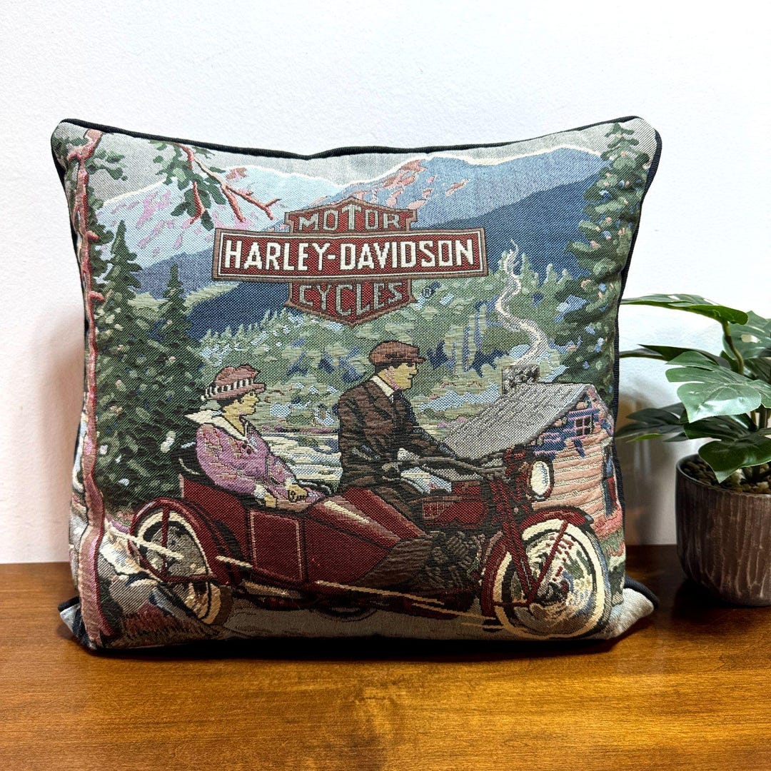 ヴィンテージ ハーレーダビッドソン タペストリー 枕装飾