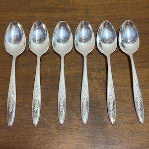 Oneida Community Song of Autumn Silberplatte Tafelsilber Besteck Teelöffel 6 tlg