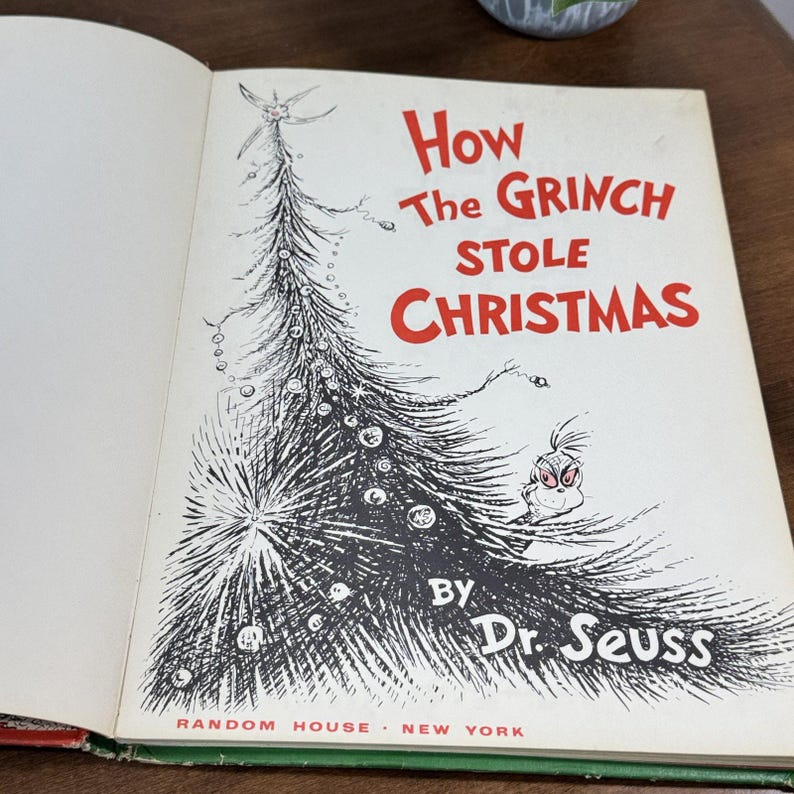 How the Grinch Stole Christmas! Dr. Seuss 1957 First Edition Hardcover ...
