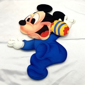 Vintage Disney Wall Hanging Set Mickey Mouse Ball Nursery Decor 1984