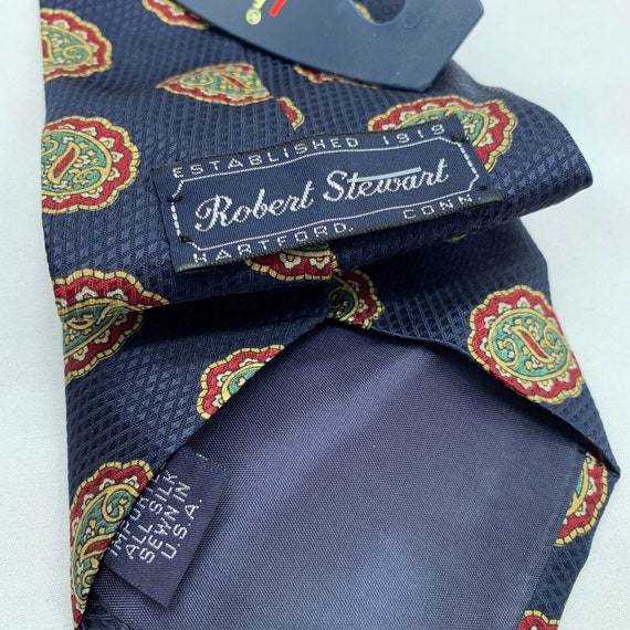 4 Vintage Men's Neckties Silk Robert Stewart Van … - image 10