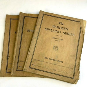 The Bardeen Spelling Series Fifth and Sixth Year Books 1950s Vintage
