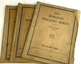 Die Bardeen Schreibserie Fünft- und Sechstes Jahr Bücher 1950er Jahre Vintage