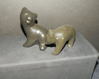 Two Pigeon Forge Black Bear Figurines