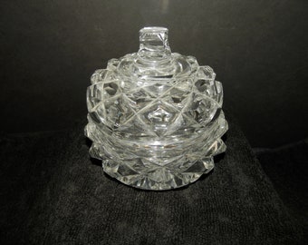 English Crystal Covered Candy Dish