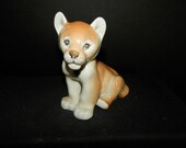 Porcelain Lion Cub Figurine Lomonosov Russia