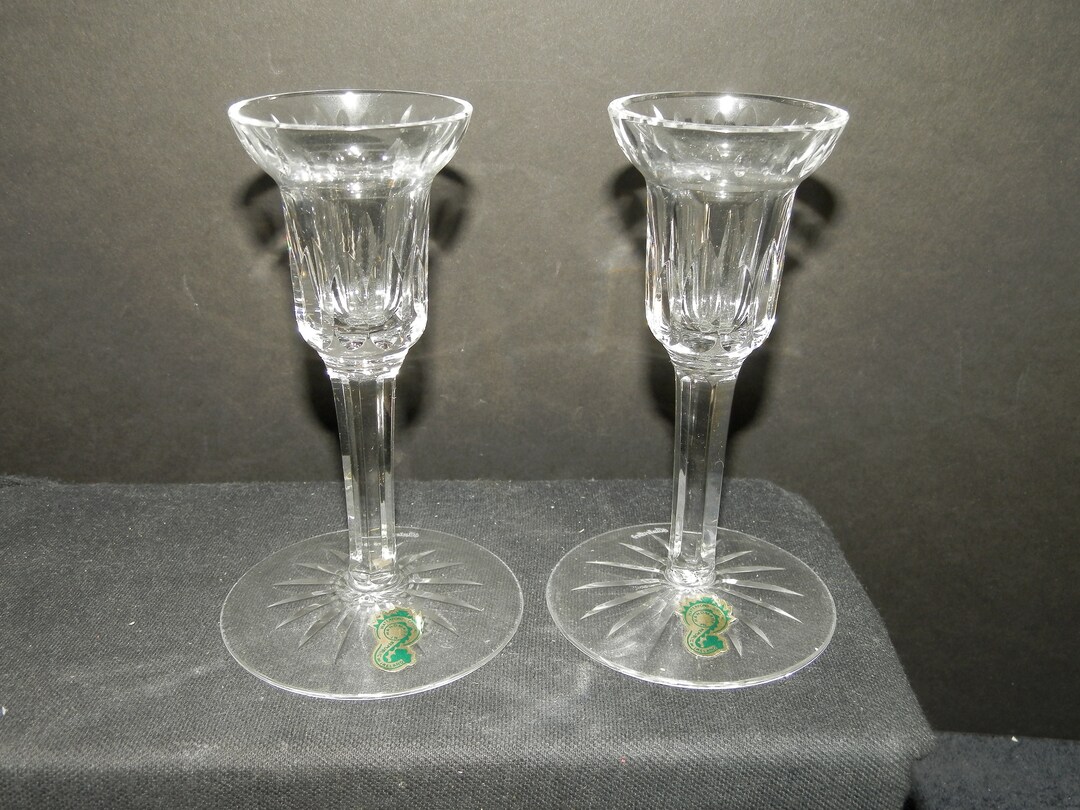 Pair Waterford Candle Holder Original Tags Etsy