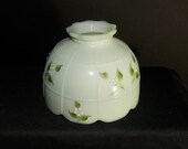 Green Hand Painted Artist Signed Lamp Shade