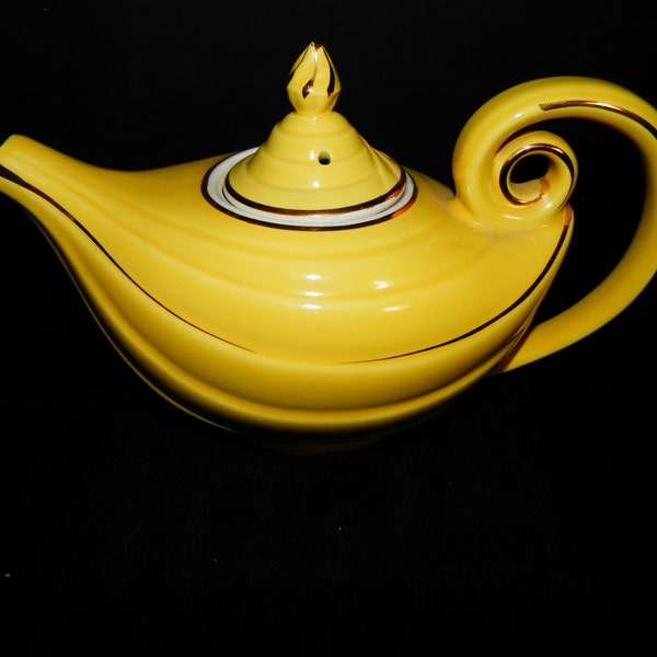 Vintage Hall Aladdin Yellow Gold Teapot