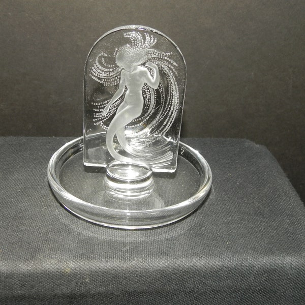 Lalique Frosted Mermaid Naiade Ring Holder