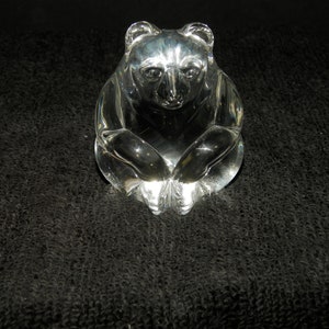 Steuben Ice Polar Bear Iceberg Rhodium Plated Sterling Silver by
