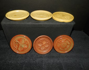 Six Pigeon Forge Pottery Coasters