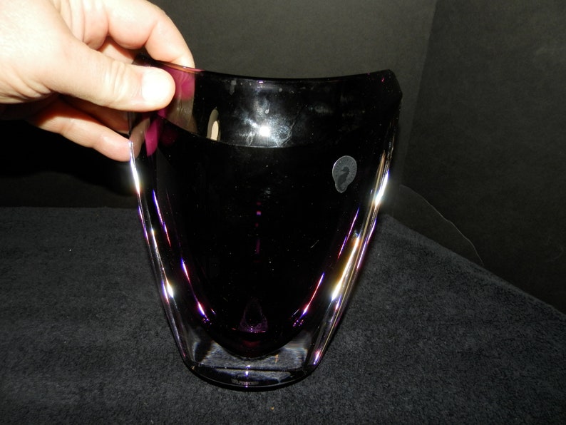 Waterford Crystal ECLIPSE 8 Amethyst Vase Modern & Sleek Etsy