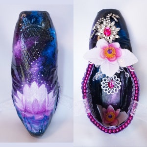 Lotus - Hand Painted and Decorated Pointe Shoe