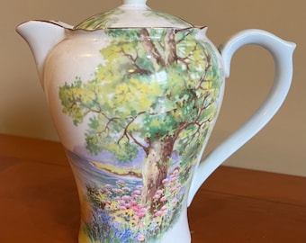 Rare Shelley England Woodland hot water jug