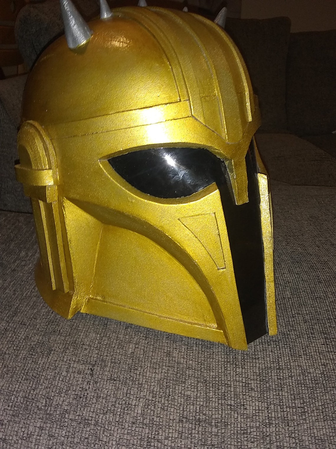 Star Wars Custom Built Mandalorian Armorer Eva Foam Helmet Etsy