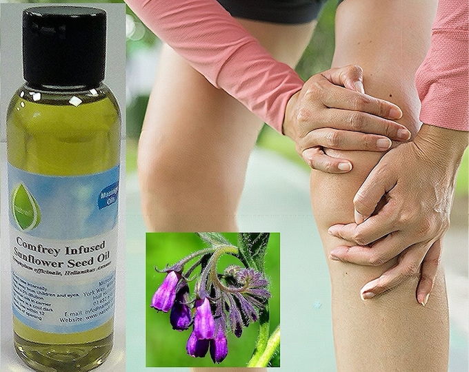 100ml Comfrey Infused in Sunflower Seed Oil. Knitbone, Arthritis, Muscle pain