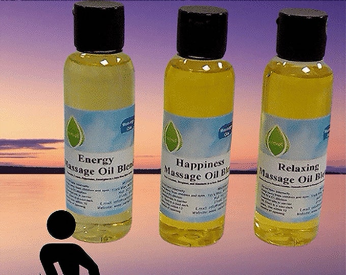 100ml Pre mixed Massage oil blends, Ready to use. 3 options, Happiness, Energising and Relaxing.