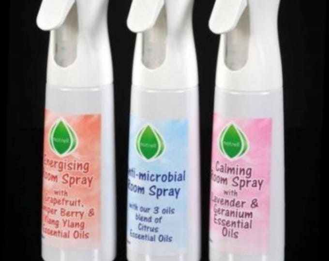 Set 3,Essential Oil Mood Spray,Room, Flairosol,Calming,Energising,Anti-microbial 200ml each