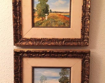Impressionist style oil couple