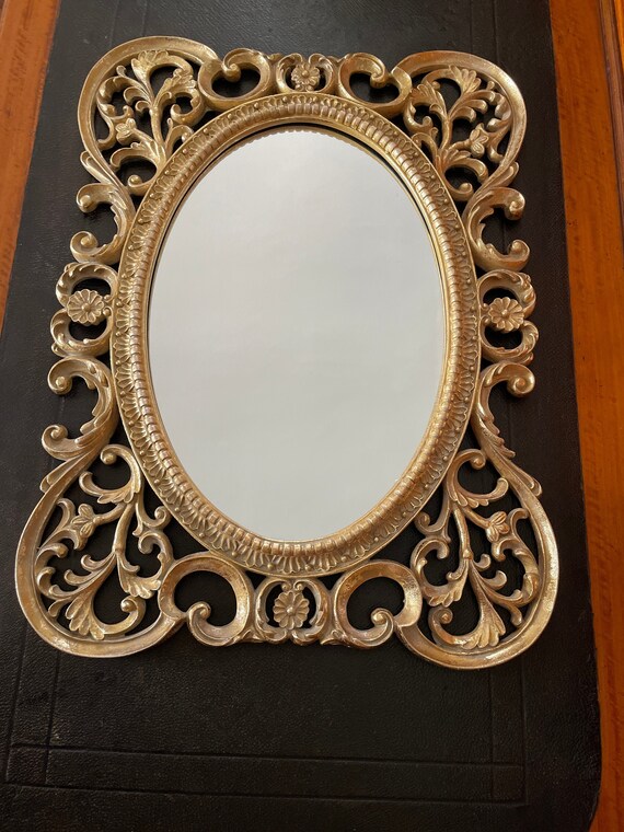Beau miroir avec moulures dorées - Etsy Canada