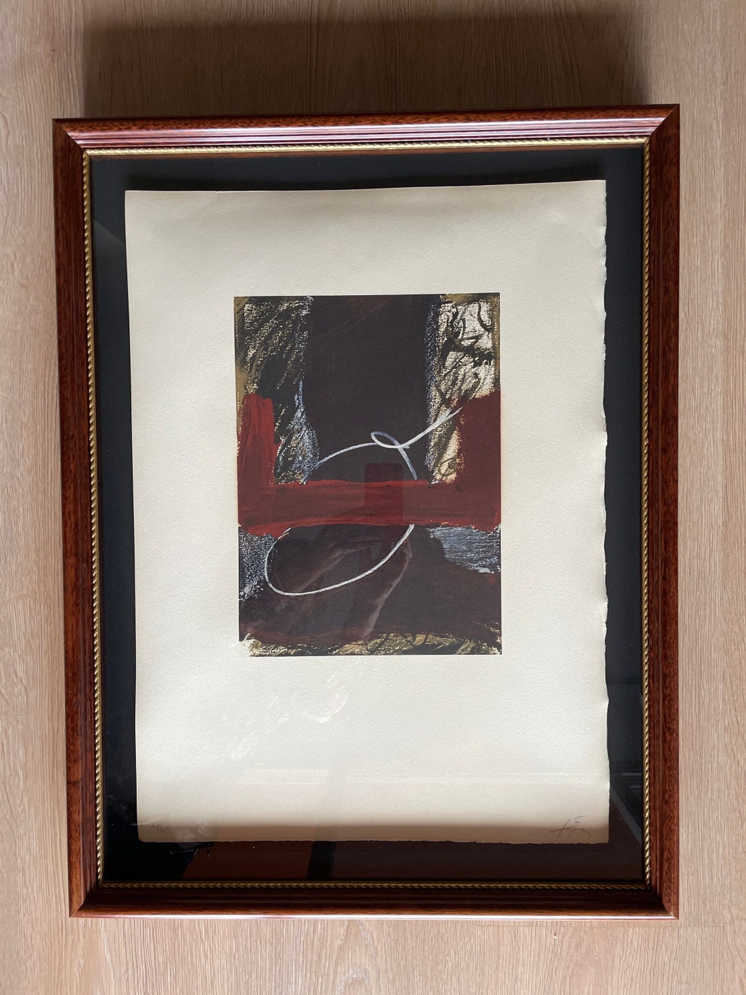 Lithographie Antoni Tàpies – Sans Titre, 1974, 15x22 Cm, Expressionnisme Abstrait
