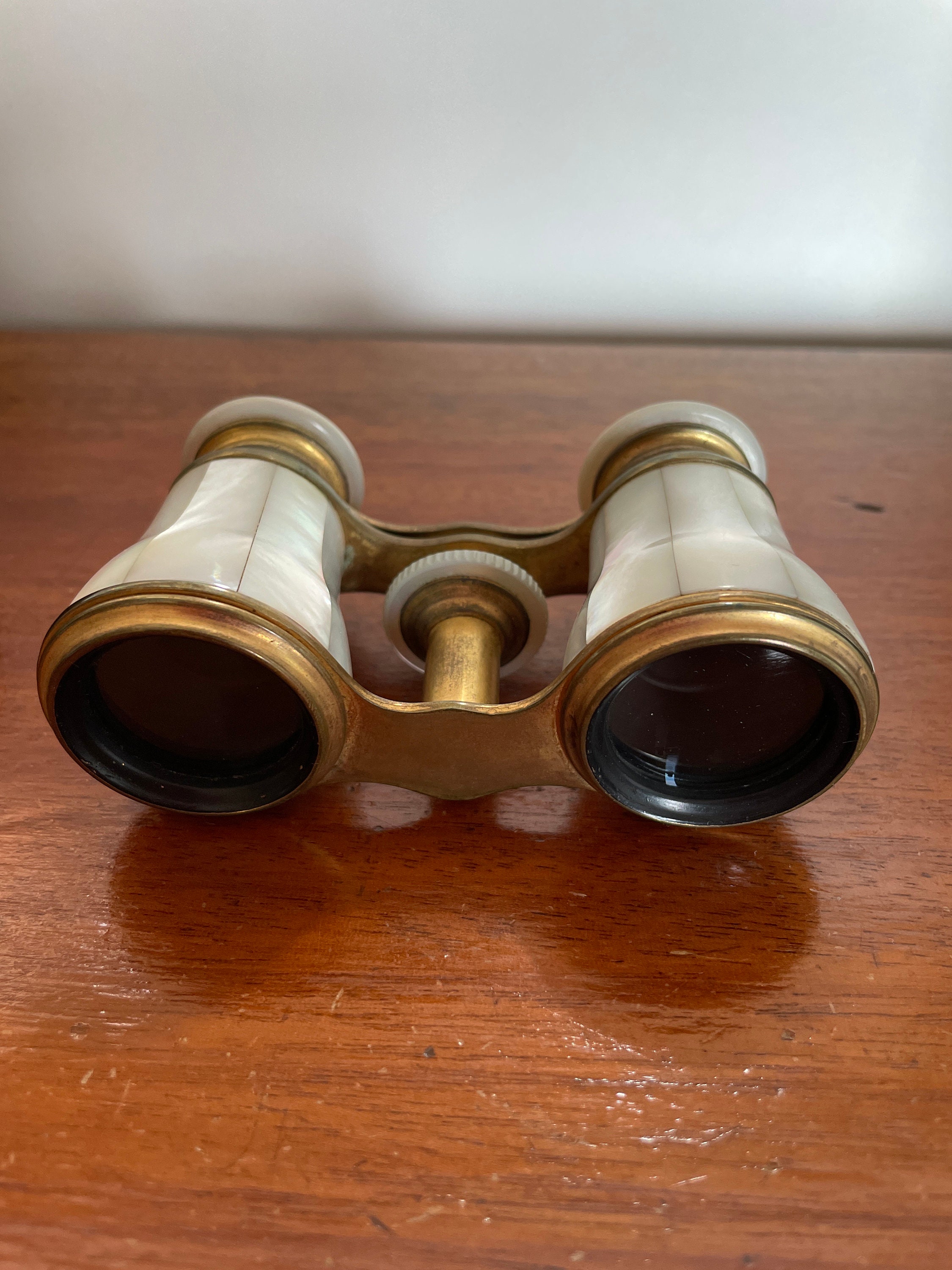 Jumelles d'opéra en nacre, jumelles vintage en laiton avec étui en cuir - Canada