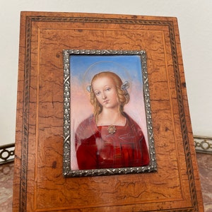 Spanish Holy enamel on copper