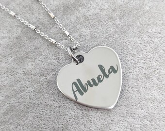 Abuela necklace  - gift for Abuela - necklace for Abuela - mother's day jewelry - Abuela jewelry