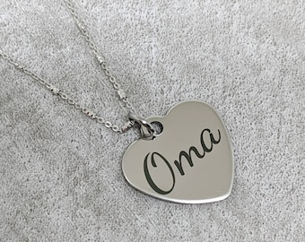Oma necklace - Oma jewelry - oma charm necklace - gift for Oma - gift for grandma - mother's day gift for Oma