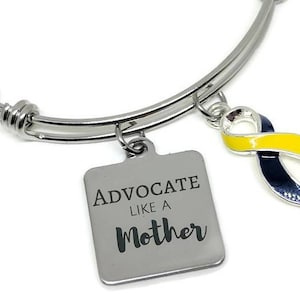 Apraxia Awareness bangle bracelet Advocate like a Mother