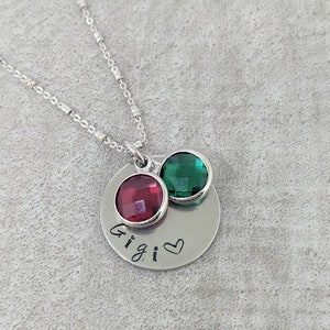 Gigi necklace  - Gigi birthstone necklace -  for gigi - mother's day jewelry - personalized jewelry - gift for gigi