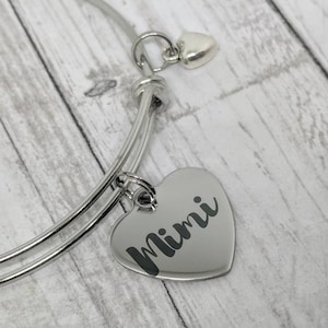 Mimi bangle bracelet - gift for mimi - mother&#39;s day jewelry - mimi jewelry