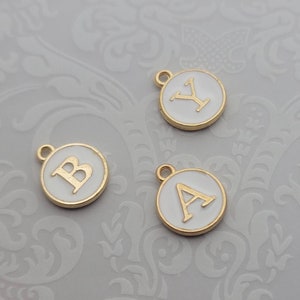 Add an Initial - ONE charm - 13mm round initial double-sided charm - add on to any peridotRISING purchase